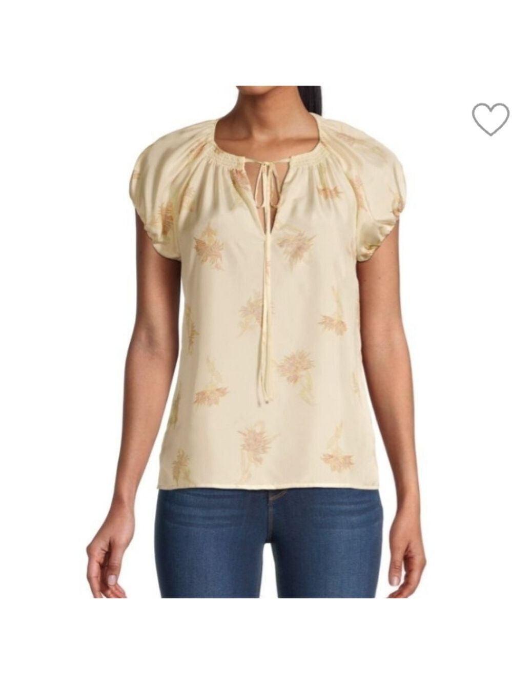 Rebecca Taylor Nora Short Sleeve Silk Blouse